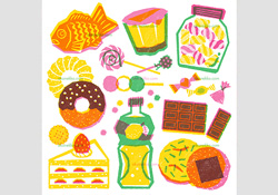 お菓子のカットイラスト